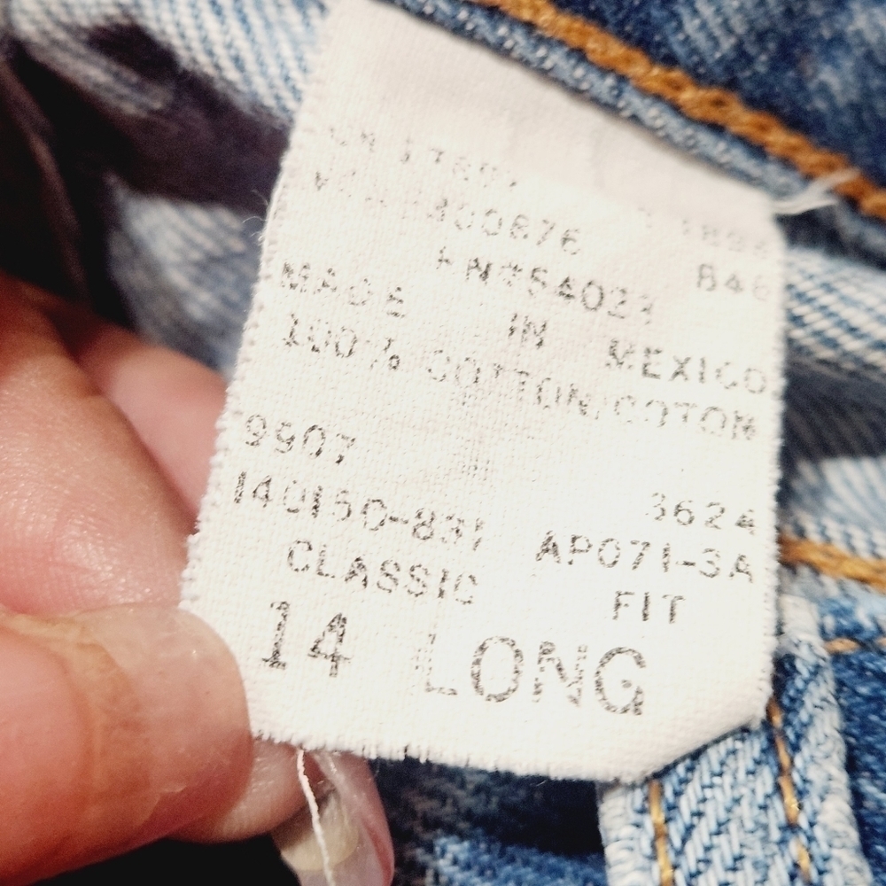 Vintage Gap Light Blue Classic Fit Distressed Mom Jeans Size 14L - Picture 12 of 15
